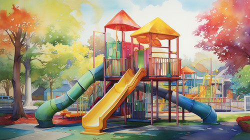 A watercolor scene of a bright and colorful playground 00080 01.jpg