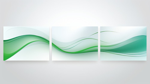 Banners with green wave background illustration stock wallpaper ar 169 00224 00.jpg