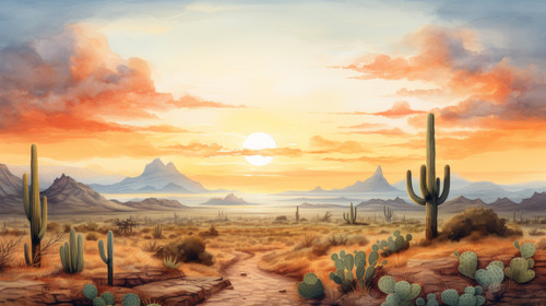 A watercolor landscape of a desert with cacti and a sunset 00042 00.jpg