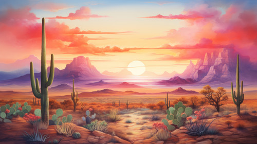 A watercolor landscape of a desert with cacti and a sunset 00042 02.jpg