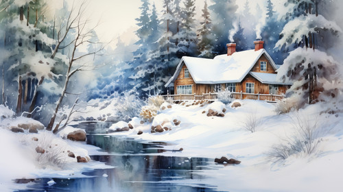 A watercolor painting of a cozy cabin in a winter setting 00055 02.jpg