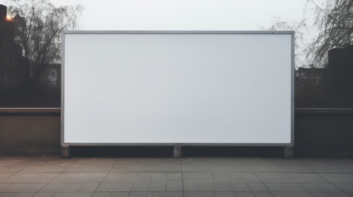 Blank mockup of an outdoor info banner stock wallpaper ar 169 00241 01.jpg