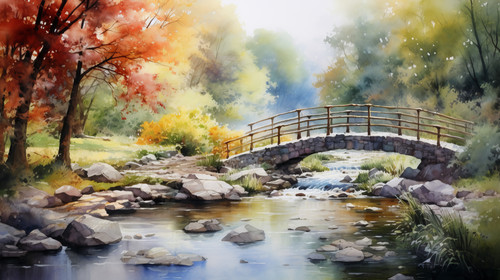 A watercolor painting of a picturesque bridge over a river 00064 03.jpg