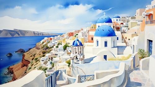 A watercolor painting of a traditional Greek village 00069 00.jpg