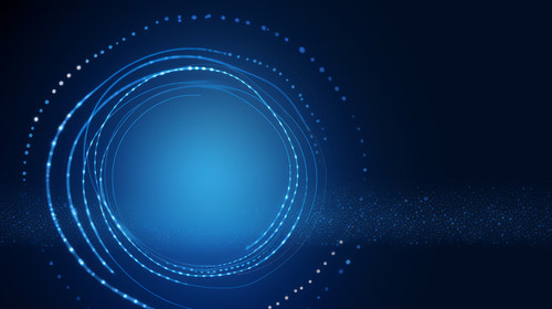 Blue abstract business long banner template Business minimal background with halftone circle frame c.jpg