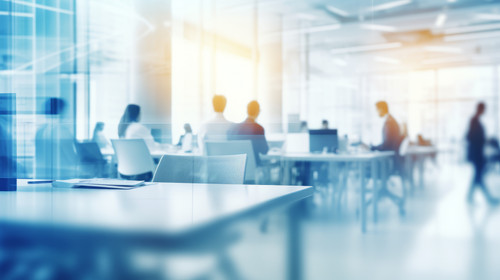 Blurred office interior space background with people working and meeting on table Business concept s.jpg