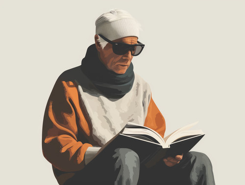 pastel colors white background isolated Blind man read braille book illustration ar 43 00016 00.jpg