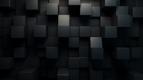 Dark squares abstract background Realistic wall of cubes stock wallpaper ar 169 00345 02.jpg