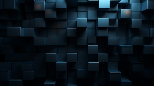 Dark squares abstract background Realistic wall of cubes stock wallpaper ar 169 00345 03.jpg