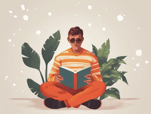 pastel colors white background isolated Blind man read braille book illustration ar 43 00016 03.jpg