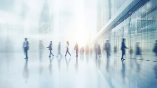 blurred business people in white glass office background stock wallpaper ar 169 00781 00.jpg