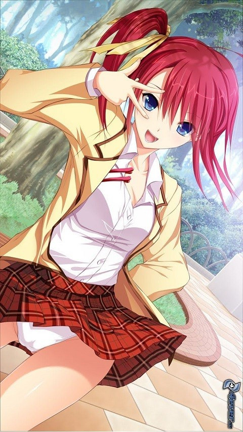 chica anime pelirroja bragas blancas.jpg