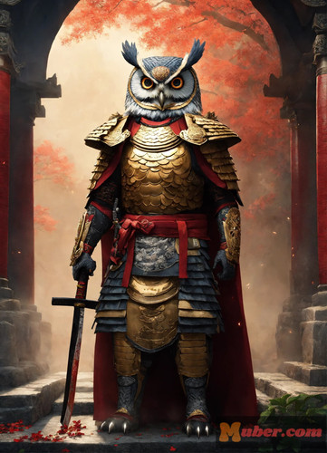 Owl samurai with arms. Ancient temple. Hyper reali(2).jpg