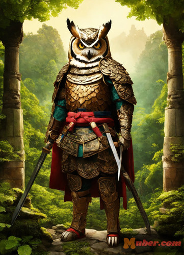 Owl samurai with arms. Ancient temple. Hyper reali(3).jpg