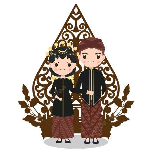 pngtree pernikahan jawa couple indonesia vector free download png image 8640773.png