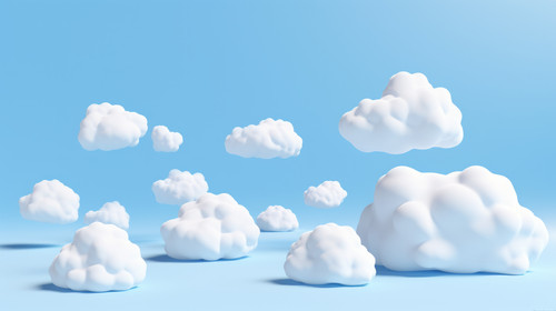 White smooth realistic clouds free shapes isolated backgrounds 3d rendering png 00620 00.jpg