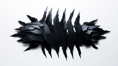 Pieces of torn black paper in animal claw shape 00456 02.jpg