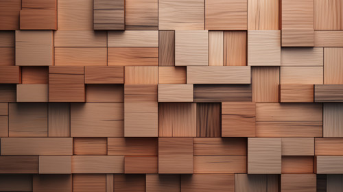 Timber Wood Wall background with tiles 3D tile Wallpaper with Soft sheen Square blocks 3D Render cle.jpg