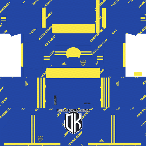 Club Atlético Boca Juniors 2022 2023 Kit Released Adidas For Dream League Soccer 2019 (Home).png