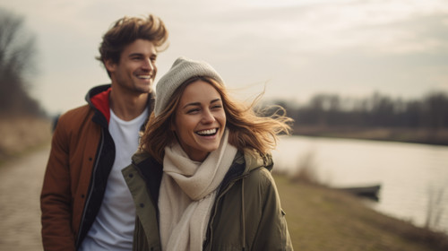 young happy loving couple on the walk in early spring riverside soft focus 01057 02.jpg