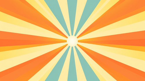 Vintage striped backdrop with a sun Bright groovy poster or placard Retro sunburst background 70s ol.jpg