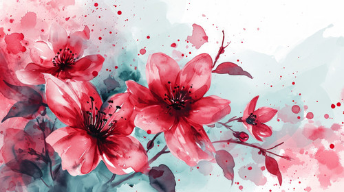 minimalistic less is more style of Abstract pink watercolor art background for cards flyer poster ba.jpg