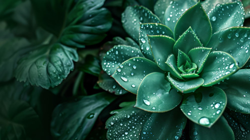 minimalistic less is more style of AI Generated AI Generative Green tropic exotic plant flower leaf .jpg