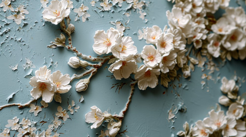 minimalistic less is more style of A wallpaper of a rococo blooms flowers dreamy intricate details p.jpg