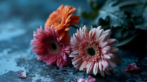 minimalistic less is more style of a bunch of flowers that are sitting on a table together with one .jpg
