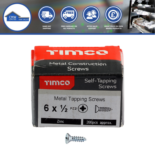 Self Tapping Screws PZ Countersunk Zinc.png