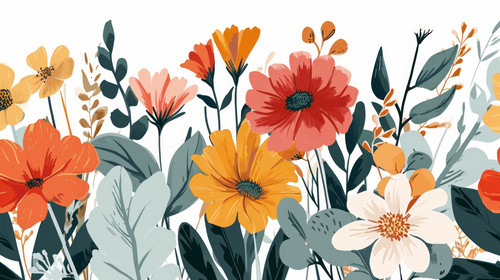 minimalistic less is more style of Floral seamless border Vector design for paper cover fabric inter.jpg
