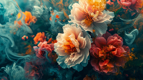minimalistic less is more style of colorful flowers image with flowers watercolor wallpapers in the .jpg