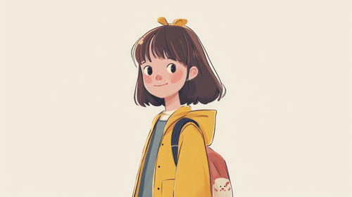 minimalistic less is more style of Cute girl illustration fashion graphics for kids ar 169 00101 03.jpg