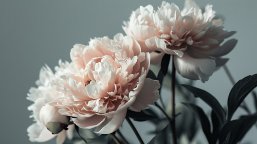minimalistic less is more style of Fresh peony flowers on light background stylish modern retro flow.jpg