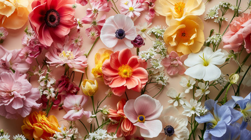 minimalistic less is more style of Floral background banner or wallpaper colorful spring flower mix .jpg