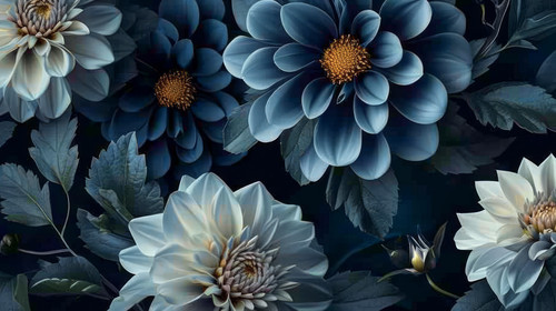minimalistic less is more style of Luxury Navy blue flower background vector decorate wall art ar 16.jpg