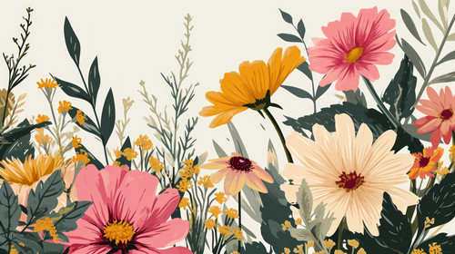 minimalistic less is more style of Floral border Greeting card with flowers can be used as invitatio.jpg