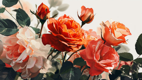 minimalistic less is more style of Roses background Illustration roses wallpaper background ar 169 0.jpg