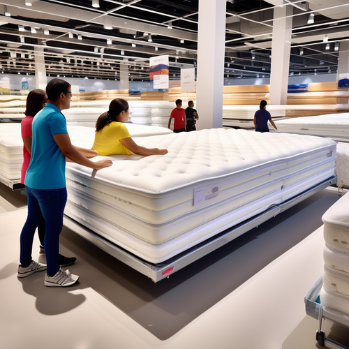 american style mattresses in a big store people seeing it 96058384.png