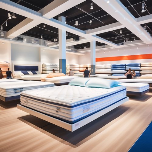 american style mattresses in a big store people seeing it 181859388.png