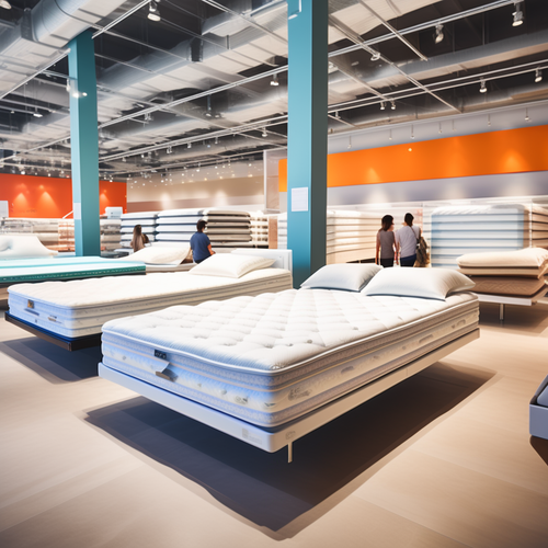 american style mattresses in a big store people seeing it 797245915.png