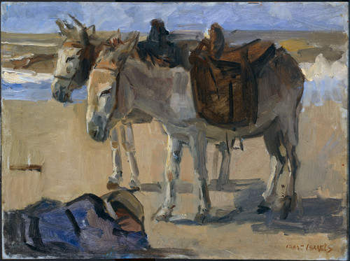 Israels, Isaac Два осла, 1901, 46 cm x 61 cm, Картон, масло