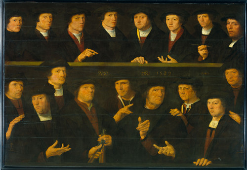 Jacobsz, Dirck Группа стрелков, 1529, 141 cm х 357 cm, Дерево, масло