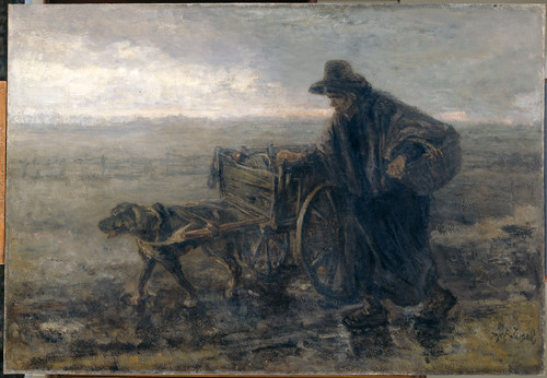 Israels, Jozef Вдоль полей с телегой, 1892, 128 cm х 185 cm, Холст, масло