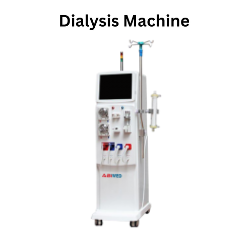 Dialysis Machine is indicated for acute and chronic hemodialysis therapy. Consists of an access device, blood tubing, blood pump and dialyzer. To prevent the chemical deposits machines are rinsed with acetic acid or citric acid. Reliability and safety provided through dual control system along with multiple pressure, air conductivity and blood leakage detectors. It is a premium quality dialysis machine. Our machines are compact sized and extensively acclaimed for durability and uninterrupted performance