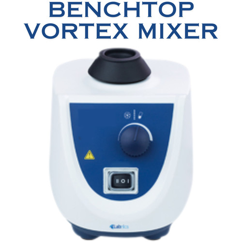 Benchtop Vortex Mixer NBVM-101 is a highly efficient research laboratory apparatus that mixes various liquid samples rapidly through oscillating circular motions. As the motor runs, the rubber cap oscillates rapidly in a circular motion and a vortex is created. It is a compact model which allows gentle mixing of samples producing low noise levels.