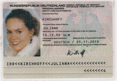 Juliana Kirchhoff webslut Ulm Germany Ausweis 4