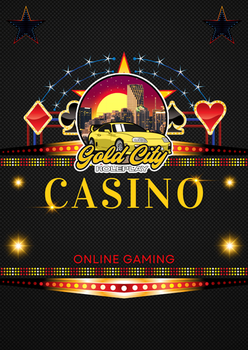 Black Gold Red Modern Casino Online Gaming (Poster)