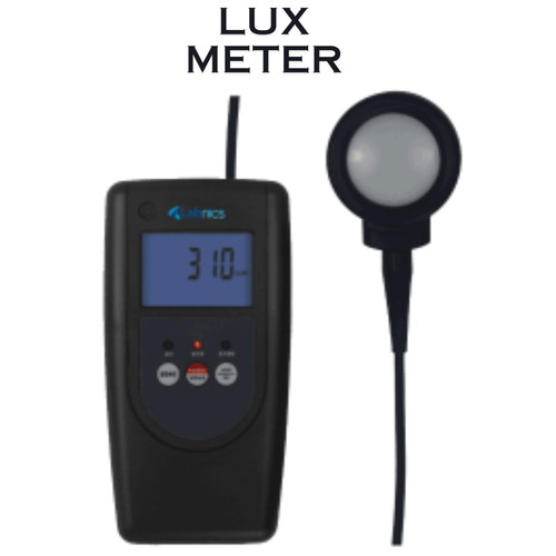 Lux Meter NLXM-200 is a handheld unit designed for measurement of luminosity and brightness in Lux. It is equipped with probe integrated with host in unit and separate light sensor for optimum position readings. Measurement ranges into 3 grades X1, X10 and X100 with LCD display assures accurate reading without any manual error. It also shows resolution and range in foot candle (FC) unit. It is used for laboratories as well as on-field measurement of light and luminosity.
