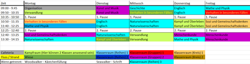 Stundenplan Unterstufe2